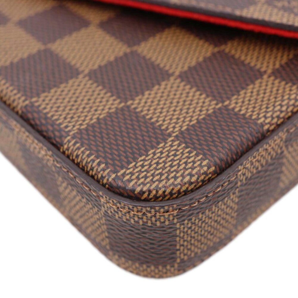 Louis Vuitton Felicie Pochette Damier Ebene Crossbody Bag Brown - Picture 10 of 13